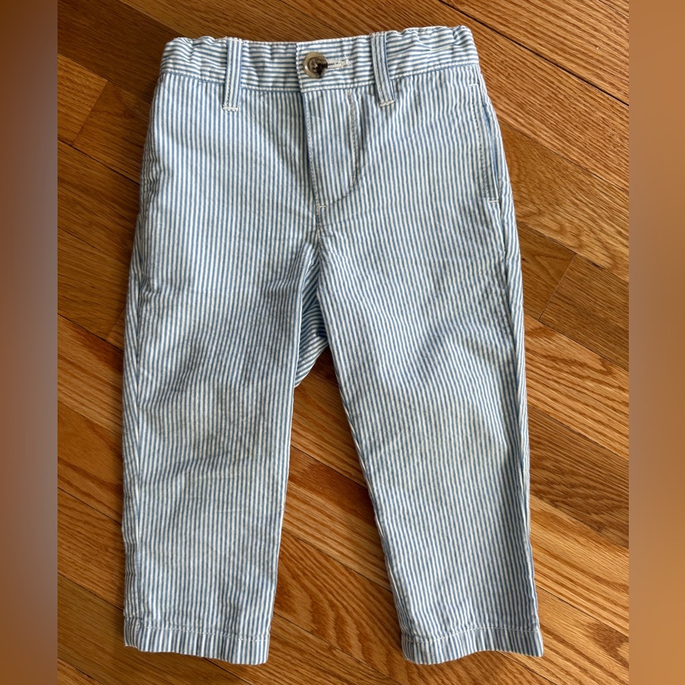 Hope & Henry Seersucker Pants in Light Blue 18-24 months - adorable!
